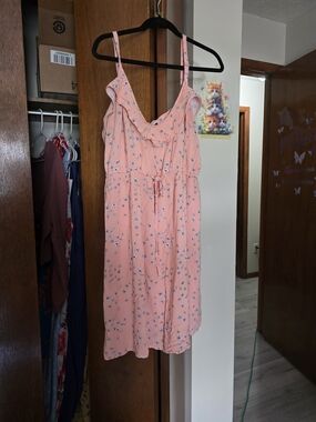 torrid Peach Floral Midi Dress